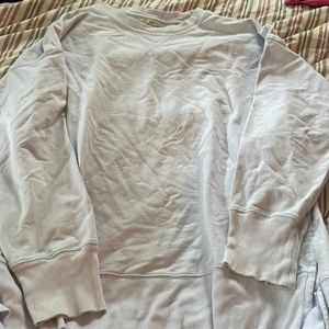 aerie light blue over sized crewneck size small